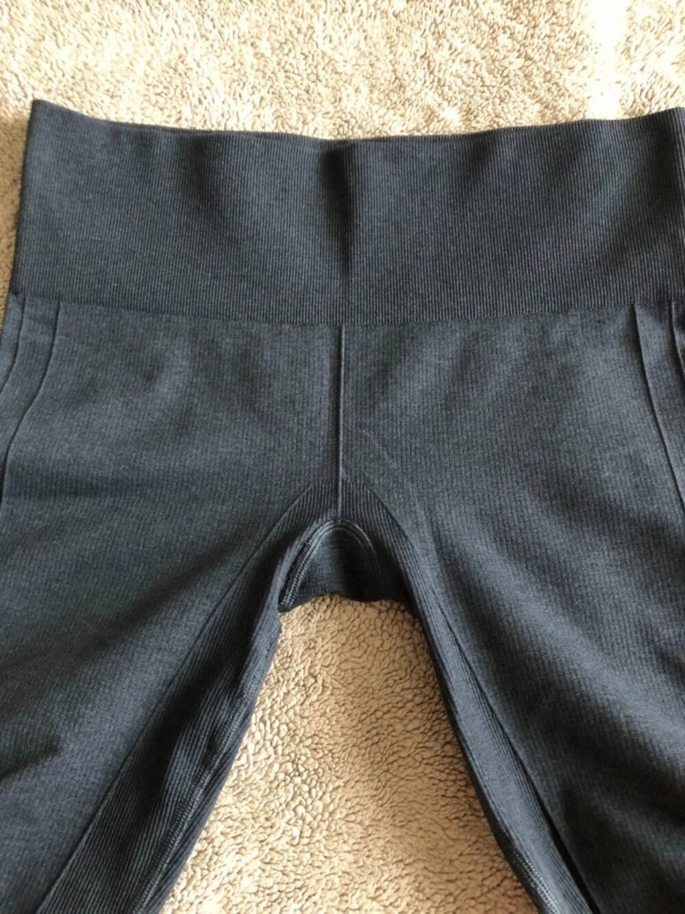 Lululemon In the Flow Crop II Leggings Dark Blue Capri Ruched Yoga No Size Tag
